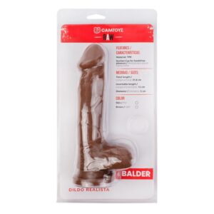 Dildo Realista Balder 21.8 cm Color café