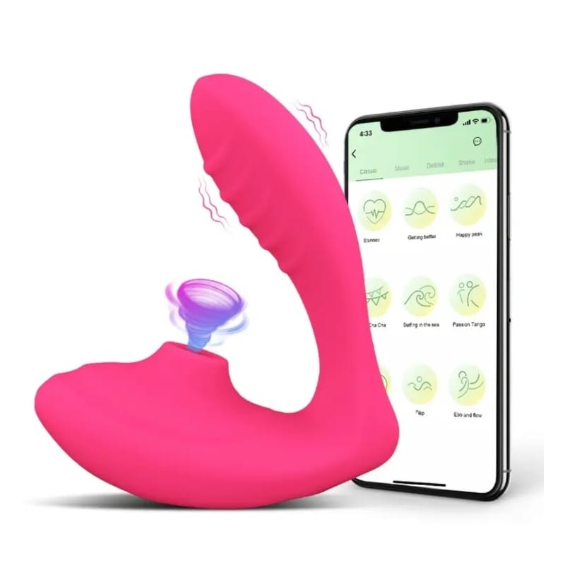 228 Vibrador Doble Estimulación App Punto G y Clítoris VIB-07 En Pasto - Image 1