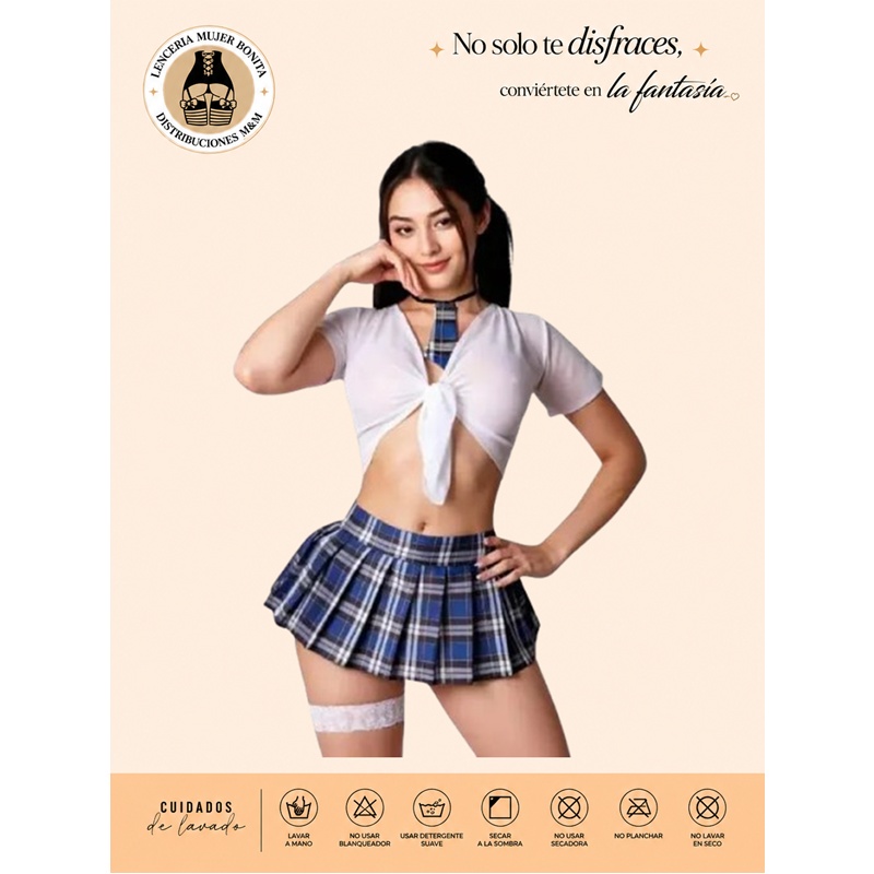 06 Disfraz Sensual Colegiala Blue DFZ-53 - Image 1