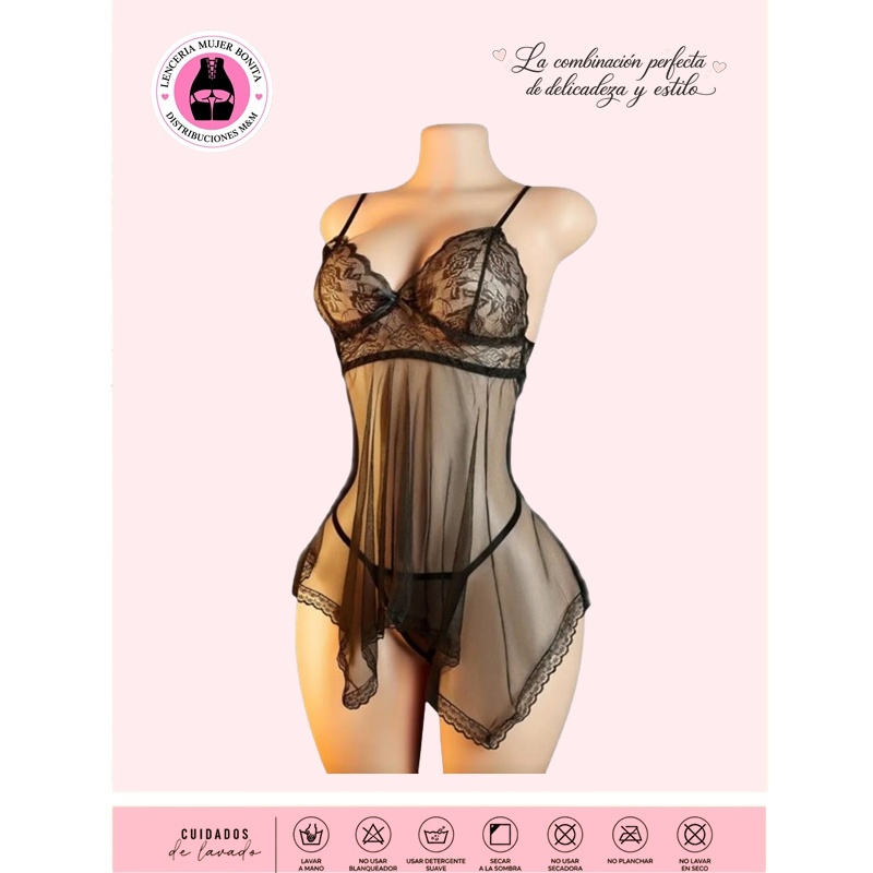15 Babydoll Coral Romance (Negro) BBD-07 - Image 1