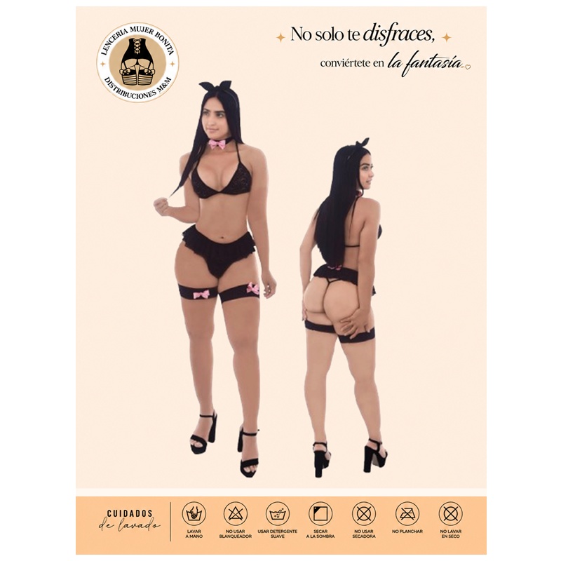 90 Conjunto Sensual Bunny Lace DFZ-57 - Image 1