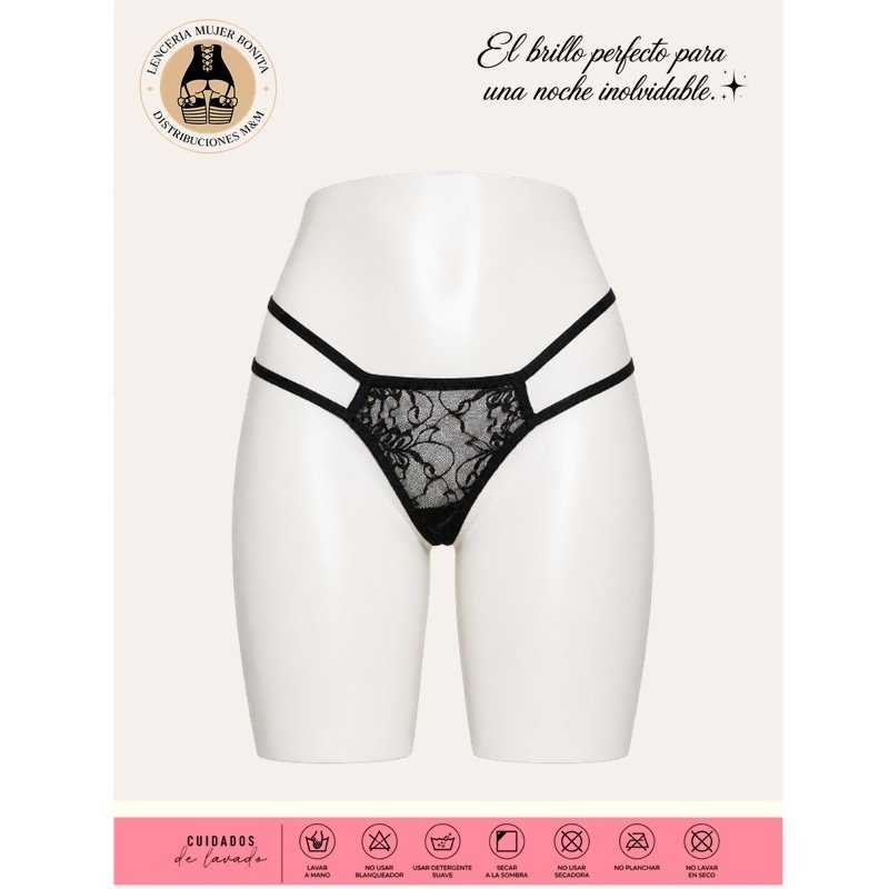 36 Tanga Femenina de Encaje con Tiras TLF-06 - Image 1